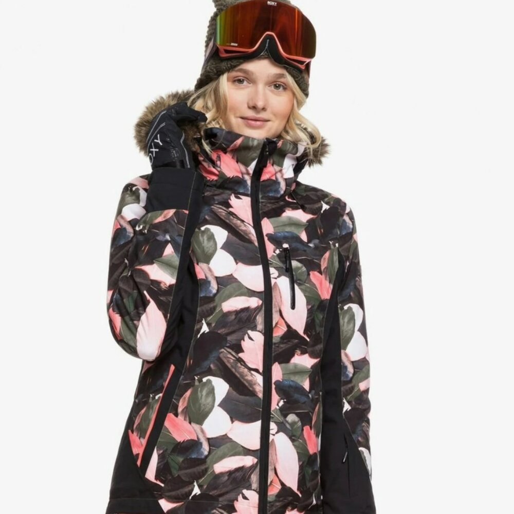 Roxy Jet Ski Jacket - Floral Coral Print